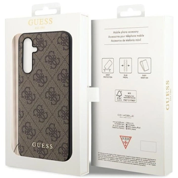 Original GUESS Hardcase GUHCS23FEGF4GBR Hülle für Samsung Galaxy S23 FE (4G Charm / Braun)