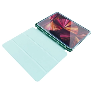 Stand Tablet Case etui Smart Cover pokrowiec na iPad Pro 12.9 2020 / 2021 / 2022 / iPad Air 13 2024 z funkcja podstawki zielony
