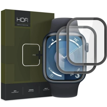 Szkło Hybrydowe Hofi Hybrid Pro+ 2-Pack do Apple Watch 7 / 8 / 9 (45 mm) Black