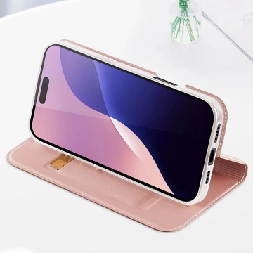 iPhone 16 Pro Max Dux Ducis Skin Pro Rosa Schutzhülle mit Flip