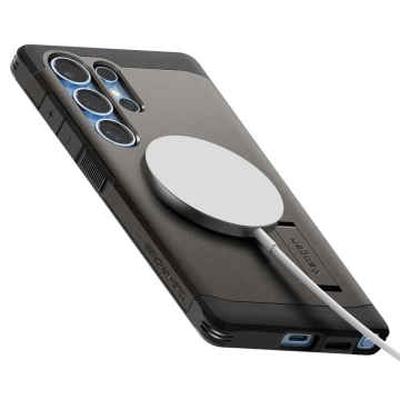 Samsung Galaxy S25 Ultra Gunmetal Spigen Tough Armor Mag MagSafe Hülle