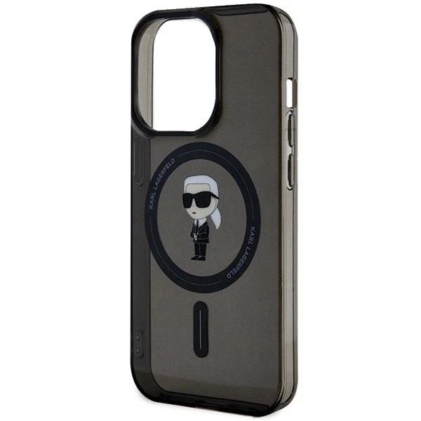 Karl Lagerfeld IML Ikonik MagSafe Hülle für iPhone 15 Pro Max – Schwarz