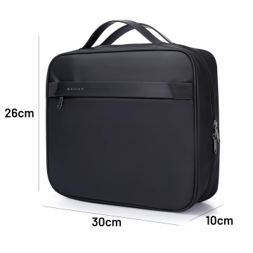 Bange wasserdichter Rucksack für 15,6-Zoll-Laptop, Stadtreisender, 45 x 30 x 16 cm, für Arbeit, Flugzeug, Herren, Damen, mit USB-Anschluss Schwarz