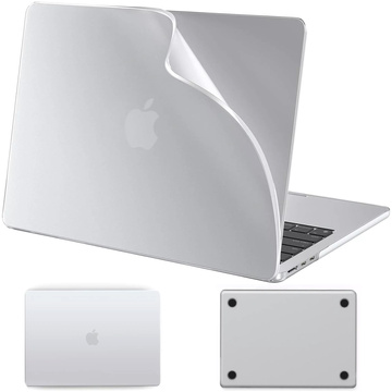 Etui do Apple Macbook Air 13.6 - M2/M3 2022/2023/2024/2025 Alogy AirGuard™ Elastyczna obudowa Matowa Przezroczysty Biały