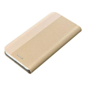 Etui Kabura SENSITIVE Book do Samsung S25 Edge Złoty TV Stand 360 case