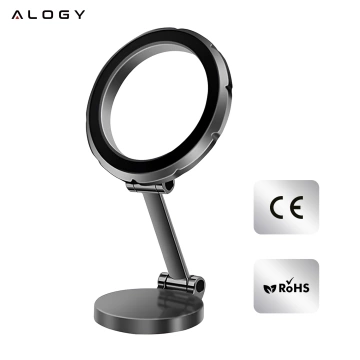 Uchwyt samochodowy na telefon do MagSafe Uchwyt magnetyczny Alogy Car Holder na deskę rozdzielczą do auta Czarny