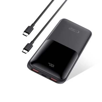 Powerbank Tech-Protect PB01 10000mAh 22.5W Czarny USB-A USB-C