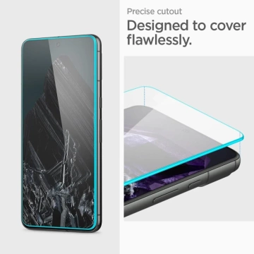 Spigen Alm Glas.tR 2er-Pack gehärtetes Glas für Google Pixel 8 Pro Clear
