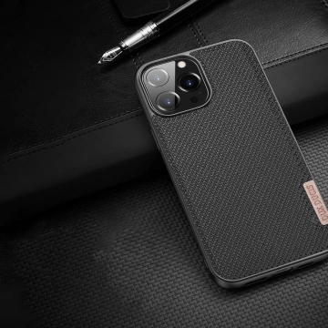 Dux Ducis Fino Schutzhülle mit Nylonmaterial bezogen iPhone 13 Pro grau