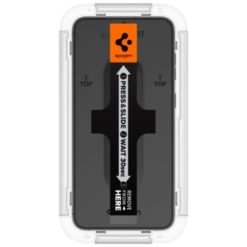 2x Panzerglas Schutzfolie Spigen Glas.Tr "EZ FIT" für Samsung Galaxy S23 Klar