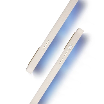 Dux Ducis Roma skórzane etui do iPhone 13 Pro Max elegancki pokrowiec z naturalnej skóry biały