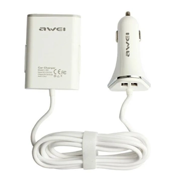 AWEI Autoladegerät C-400 9.6A 4xUSB High Speed ​​weiß/weiß