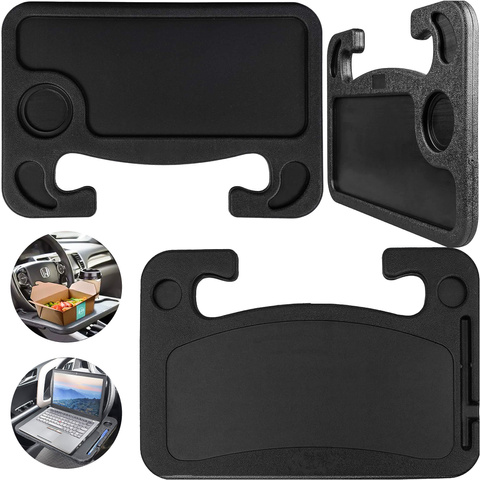 Auto-Organizer, Lenkrad-Tisch, Tablett-Halter, Laptop-Ständer, Getränke und Mahlzeiten, Alogy, Schwarz