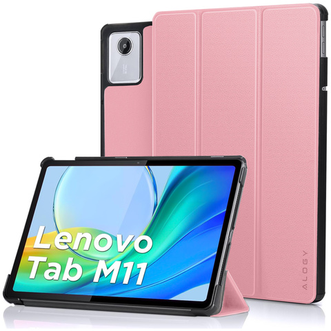 Etui do Lenovo Tab K11 / K11E 11” M11 10.95" TB330FU / TB330XU / TB331FC Book Case Cover z klapką obudowa futerał pokrowiec Alogy Różowe