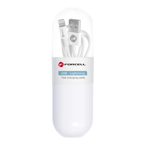 USB-auf-Lightning-Kabel Forcell 1 m 1 A TPE Weiß iPhone iPad AirPods