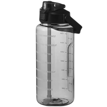 Butelka duża bidon na napoje do picia Alogy MotivHydro Miarka motywacyjna 2l 2000ml Czarna