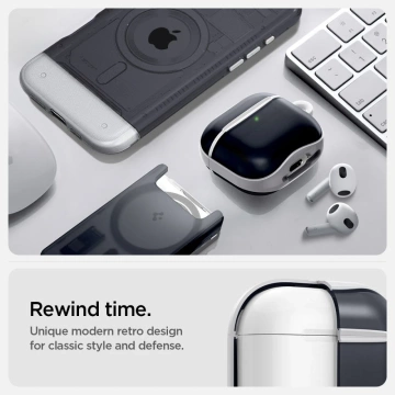 Etui do Apple AirPods 4 Spigen Classic C1 Graphite + Karabińczyk