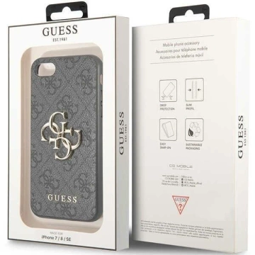 Etui na telefon Guess do iPhone 7/8/SE 2020 / SE 2022 szary/grey hardcase 4G Big Metal Logo