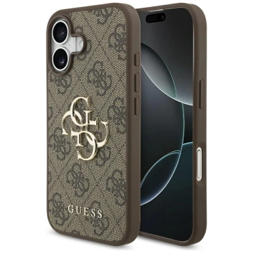 Etui Guess Hardcase 4G Big Metal Logo do iPhone 17, brązowe