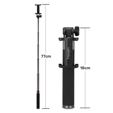 Kijek Selfie Stick Bluetooth Uchwyt do telefonu zdjęć Monopod Spigen Wireless S530W Black