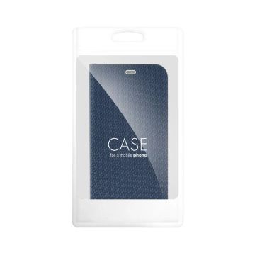 LUNA Book Carbon Holsterhülle für Apple iPhone 15 Pro Max blau