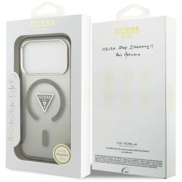 Etui Guess Gradient Triangle Logo MagSafe na iPhone 17 Pro Max - Khaki