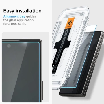 Spigen Glas.tR „Ez Fit“ gehärtetes Glas 2er-Pack für Samsung Galaxy Z Fold 6 Clear