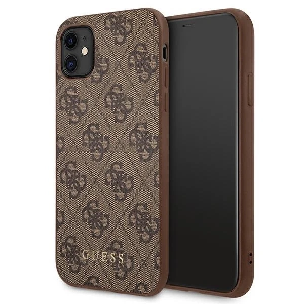 Etui Guess GUHCN61G4GFBR do iPhone 11 6,1" hard case 4G Metal Gold Logo