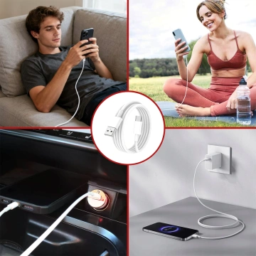 Kabel Xiaomi USB-A do USB-C 1 m – szybkie ładowanie 3A 60W, transfer danych, Quick Charge, oryginalny przewód Type-C do smartfonów i tabletów – Biały