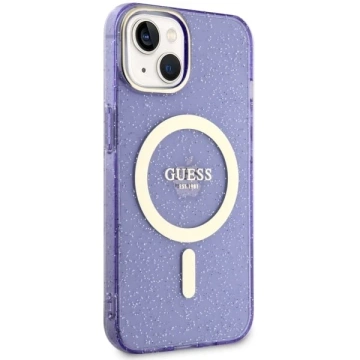 Etui Guess GUHMP14MHCMCGU do iPhone 14 Plus 6.7" hardcase Glitter Gold MagSafe