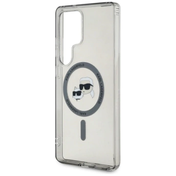 Etui Karl Lagerfeld Button Karl & Choupette MagSafe do Samsung Galaxy S25 Ultra Czarny