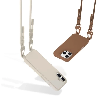 Etui do iPhone 16 Pro Max Tech-Protect Magnecklace MagSafe Latte