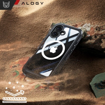Schutzhülle für Apple iPhone 16 Plus Alogy Shield360 MagCase™️ mit MagSafe-Funktion, inklusive Display- und Kameraschutz, Schwarz