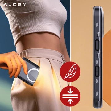 Etui Wodoodporne Alogy HydroArmor™ IP68 Case z przezroczystym tyłem Pancerna obudowa 360 do MagSafe do Apple iPhone 16 Pro