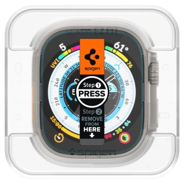Szkło hartowane spigen glas.tr ”ez fit” 2-pack apple watch ultra (49 mm) clear