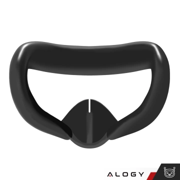 Alogy Ersatz-Sonnenmaske aus Silikon für Meta Quest 3 Schwarz