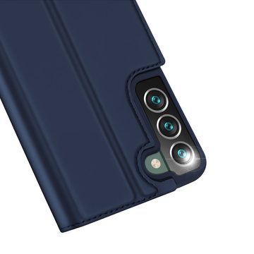 Etui ochronne z klapką Dux Ducis Skin Pro skórzane do Samsung Galaxy S22 Plus Granatowe