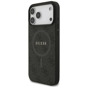 Etui do iPhone 17 Pro Max Guess 4G Ring Classic Logo MagSafe Black