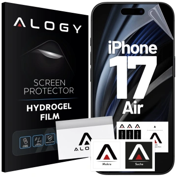 Folia hydrożelowa do Apple iPhone 17 Air – elastyczna ochrona ekranu, samoregeneracja, pełne dopasowanie i wysoka przejrzystość – Alogy Hydrogel Film™