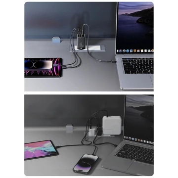 Joyroom TCG01 GaN 65W - Schnellladegerät 2× USB-C USB-A Kabel 100W