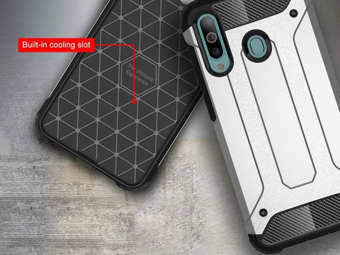 Etui Alogy Hard Armor für Samsung Galaxy A60/M40 Silber