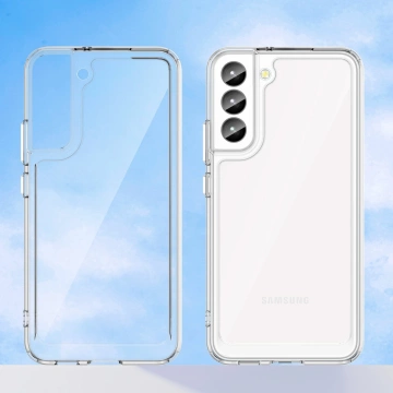 Handyschutzhülle Outer Space Case für Samsung Galaxy S23 Plus Hülle mit flexiblem Rahmen transparent