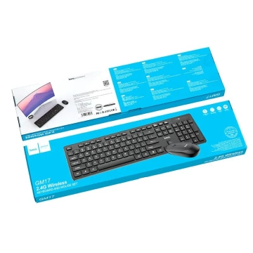 Zestaw bezprzewodowy HOCO GM17 Klawiatura i Myszka Czarny USB