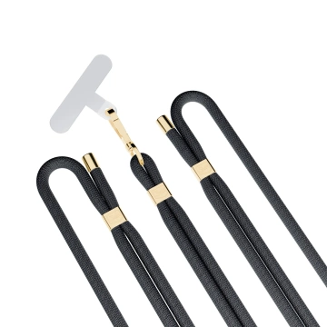 Universelles Smartphone-Lanyard 3mk EasyClip Elite Schwarz (Gold)