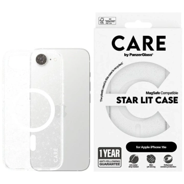 Etui do iPhone 16e CARE von PanzerGlass Flagship Urban Combat StarLight White MagSafe