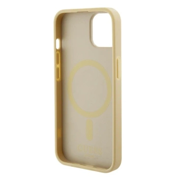 Etui Guess GUHMP15MPSAHMCB do iPhone 15 Plus 6.7"hardcase Saffiano MagSafe złoty/gold 