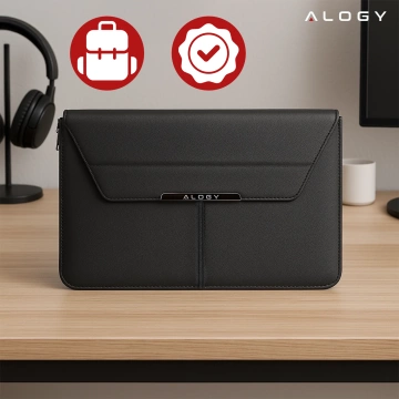 Torba na laptopa Alogy FlexCase Pro wielofunkcyjna rozkładana z podstawką i podkładką na myszkę do Macbooka 15 / 15.6 / 16.1" Czarna