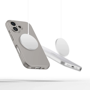 Etui Tech-Protect Liquid Silicone MagSafe iPhone 16e Stone Grey