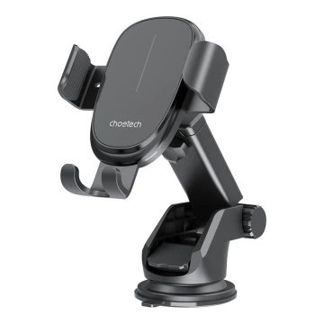 Gravity Autohalterung mit induktivem Ladegerät Choetech T203-F 15W Schwarz