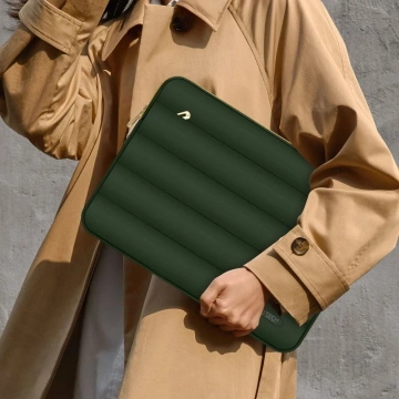 Etui Tech-Protect Puffy 15-16" Army Green + Mini Pokrowiec